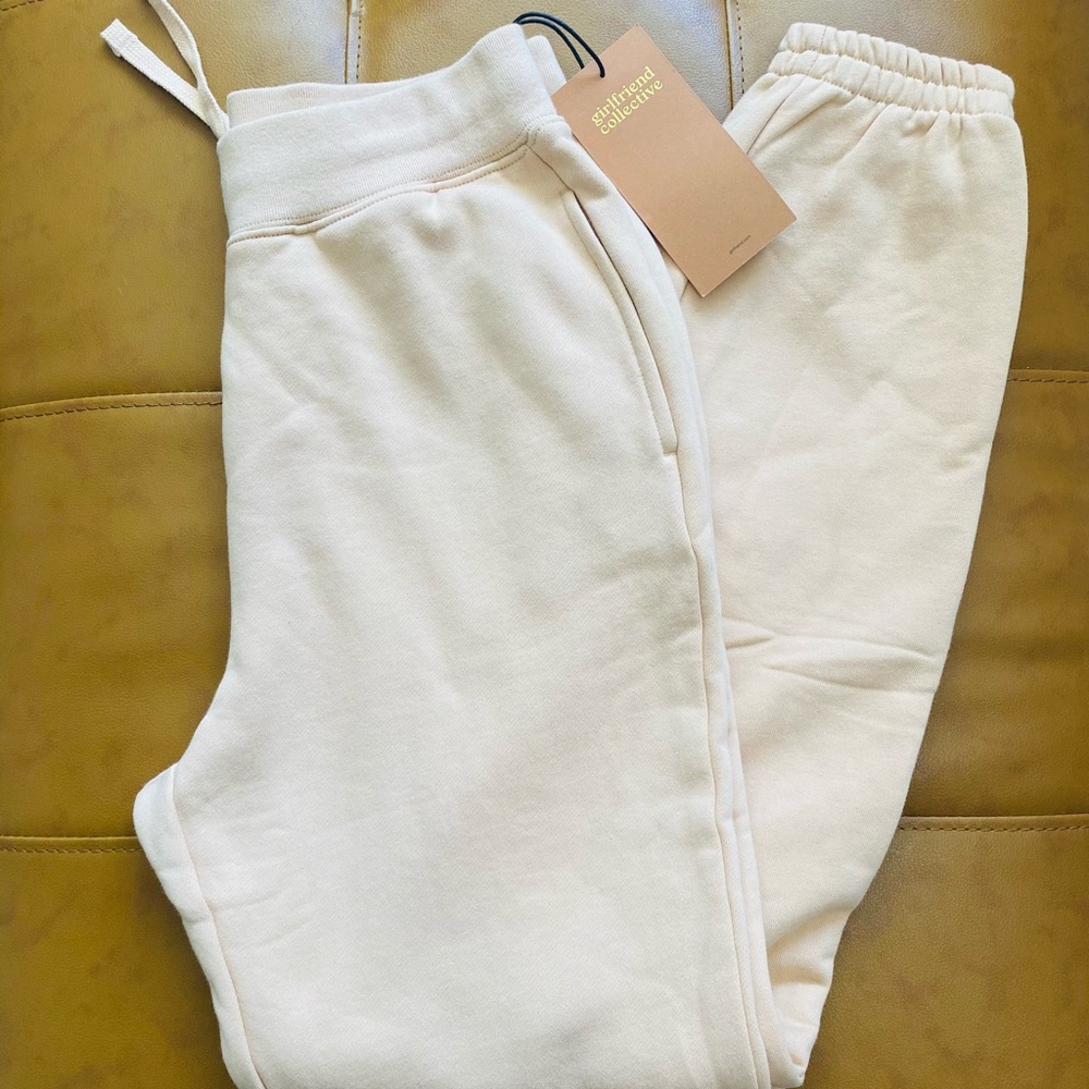 Girlfriend Collective Cream Track Pants